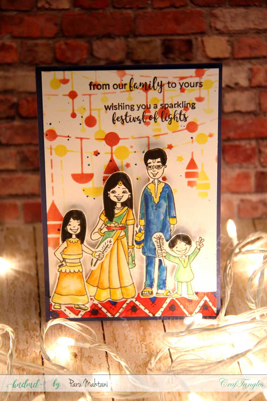 CrafTangles Photopolymer Stamps - Diwali Greetings DiwaliGreetings DiwaliGreetings