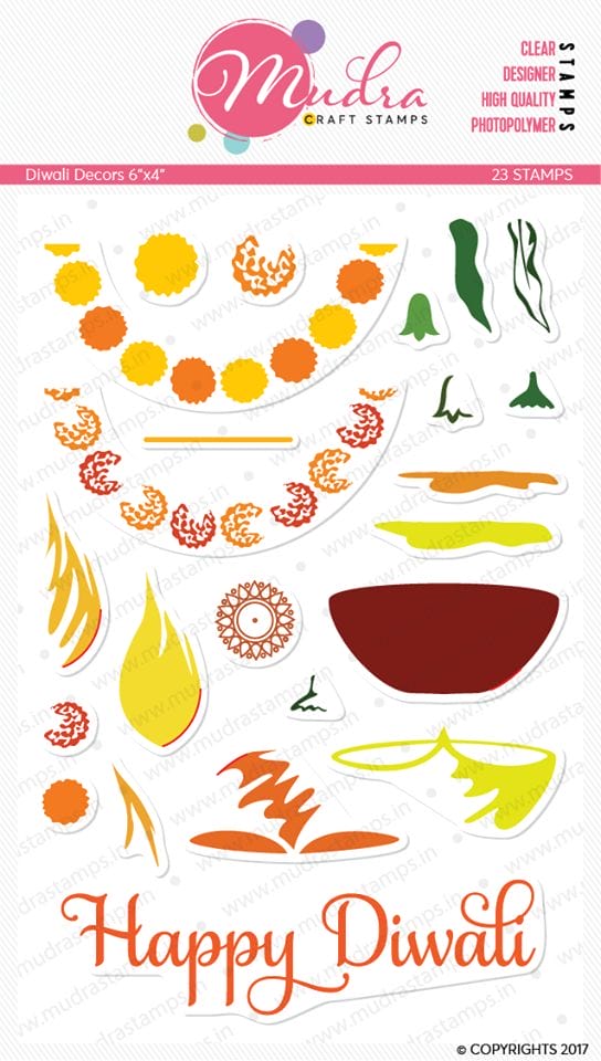 Mudra Craft Stamps - Diwali Decors Diwali Decors Crackers Mudra Clear Stamp Mudra Craft Stamps - Diwali Decors