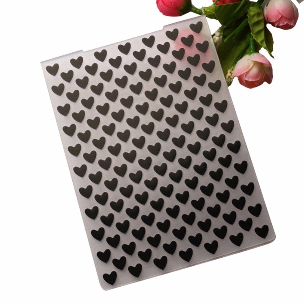 Embossing Folder - Hearts (4"X5.5") EF 006 embossing folder hearts Embossing Folder - Hearts (4"X5.5")