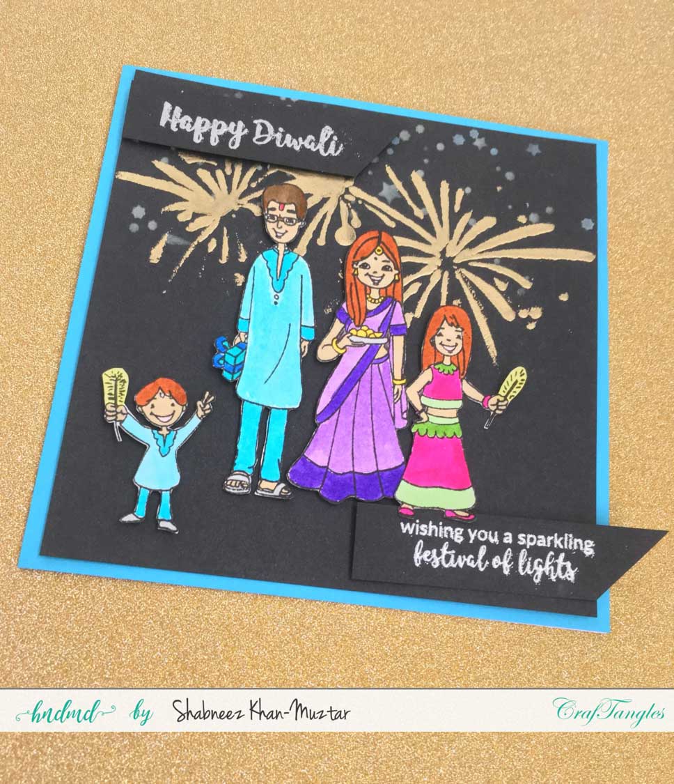 CrafTangles Photopolymer Stamps - Diwali Greetings FamilyDivali FamilyDivali