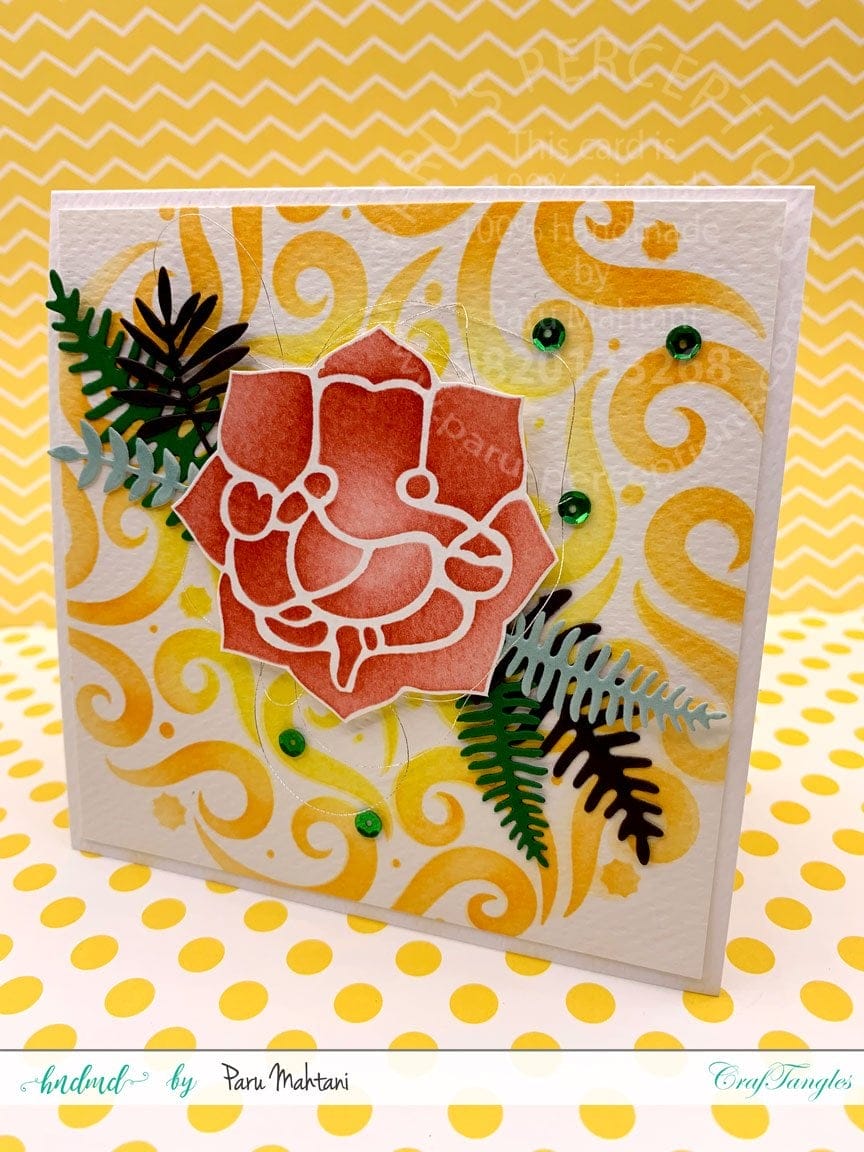 CrafTangles 6"x6" Stencil - Small Ganeshas Paru Diwali Cards 6 Paru_Diwali_Cards_6