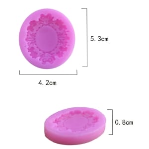 Oval Ornate Frame Silicone Clay Mould CAMOLD298