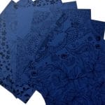CrafTangles Cardstock Pack - Florals (Blue) - 8" by 8" (250 gsm)