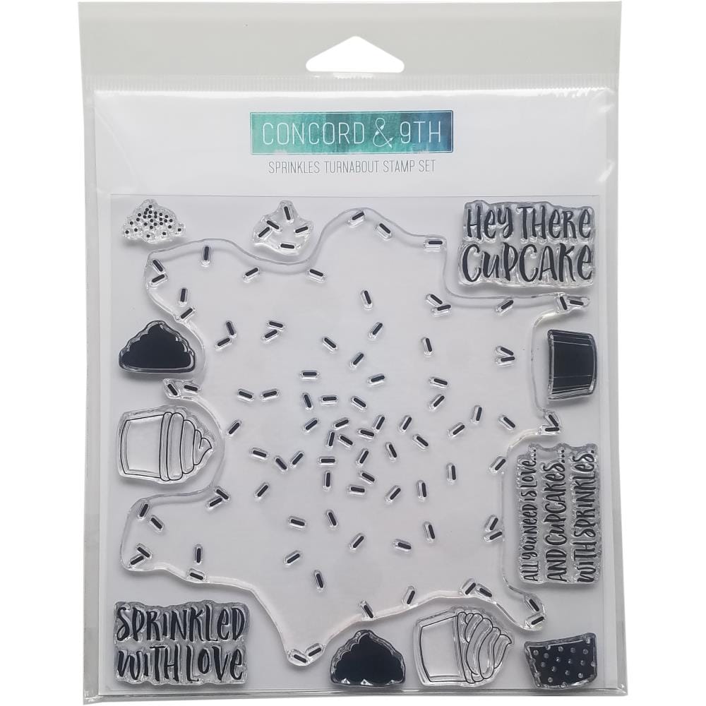 Concord & 9th Clear Turnabout Stamp - Sprinkles (6 by 6 inch)