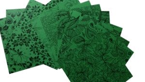 CrafTangles Cardstock Pack - Florals (Green) - 12" by 12" (250 gsm)