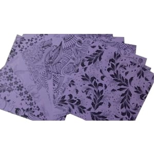 CrafTangles Cardstock Pack - Florals (Lavendar) - 12" by 12" (250 gsm)