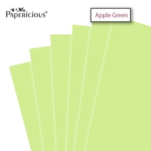 Papericious Apple Green cardstock (Set of 10 sheets) - 12" by 12" (250 gsm)