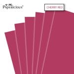 Papericious Cherry Red cardstock (Set of 10 sheets) - 12" by 12" (250 gsm)