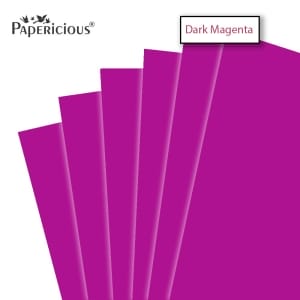 Papericious Dark Magenta cardstock (Set of 10 sheets) - 12" by 12" (250 gsm)