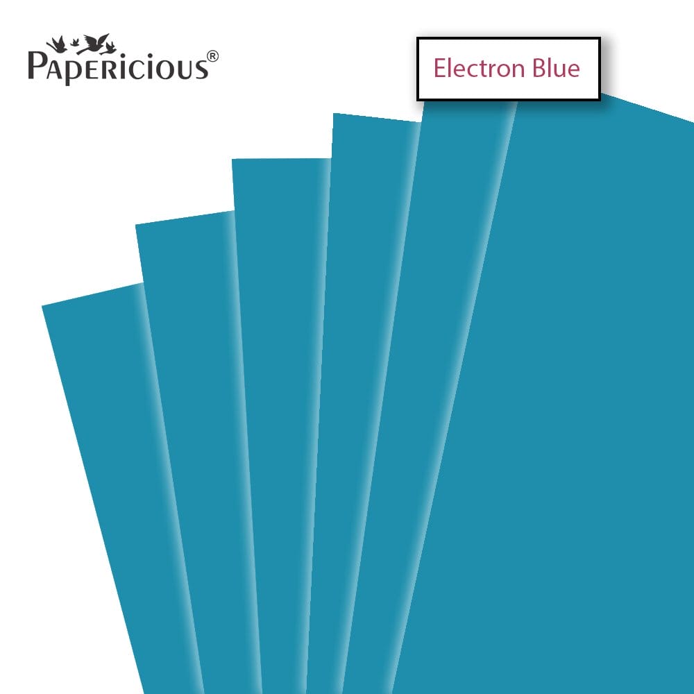 Papericious Electron Blue cardstock (Set of 10 sheets) - 12" by 12" (250 gsm) papericious cardstoc electron blue Papericious Electron Blue cardstock (Set of 10 sheets) - 12" by 12" (250 gsm)