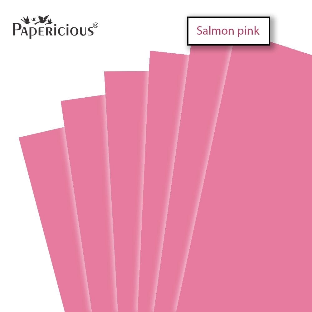 Papericious Salmon Pink cardstock (Set of 10 sheets) - 12" by 12" (250 gsm) papericious cardstoc salmon pink Papericious Salmon Pink cardstock (Set of 10 sheets) - 12" by 12" (250 gsm)