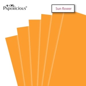 Papericious Sunflower cardstock (Set of 10 sheets) - 12" by 12" (250 gsm)