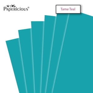 Papericious Tame Teal cardstock (Set of 10 sheets) - 12" by 12" (250 gsm)