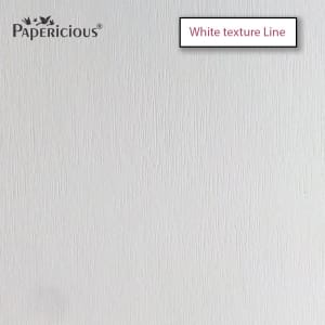 Papericious White Textured cardstock - Line (Set of 10 sheets) - 12" by 12" (250 gsm)