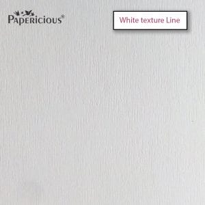 Papericious White Textured cardstock - Line (Set of 10 sheets) - 12" by 12" (250 gsm)
