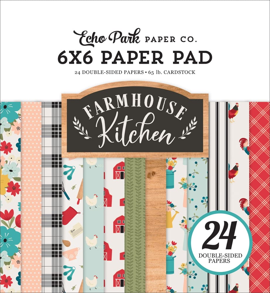 Echo Park Double-Sided Paper Pad 6"X6" 24/Pkg - Farmhouse Kitchen FK216023 echo park paper farmhouse kitchen Echo Park Double-Sided Paper Pad 6"X6" 24/Pkg - Farmhouse Kitchen