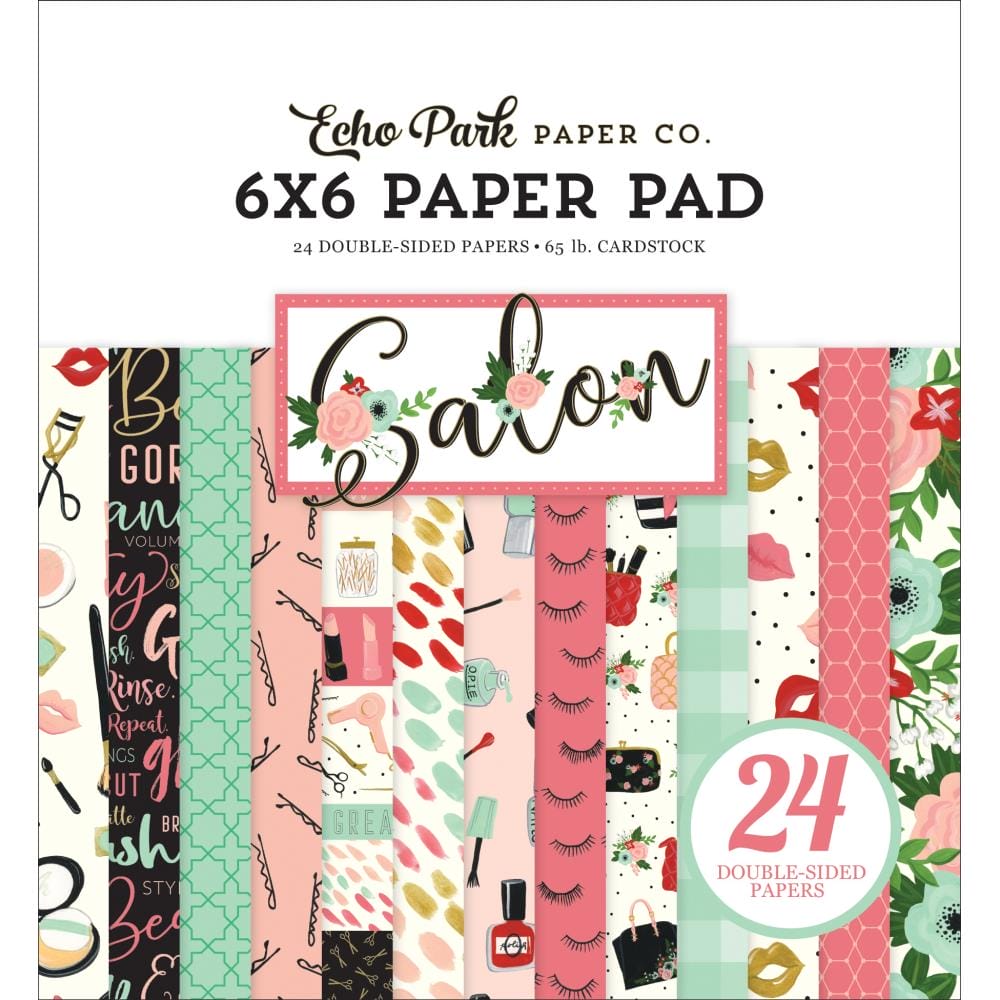 Echo Park Double-Sided Paper Pad 6"X6" 24/Pkg - Salon SAL196023 echo park paper Salon Echo Park Double-Sided Paper Pad 6"X6" 24/Pkg - Salon