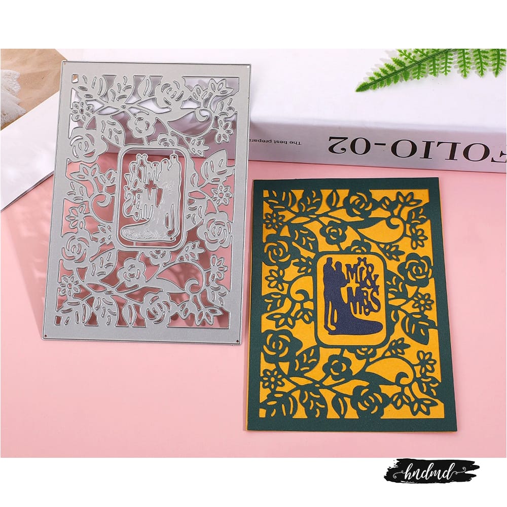 Steel Background Dies - Couple Grid (Set of 2 dies) XY068 steel cutting dies CraftAdda Steel Background Dies - Couple Grid (Set of 2 dies)