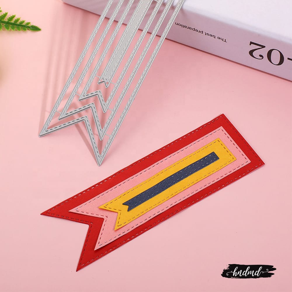 Steel Dies - Bookmarks or Labels (Set of 4 dies) XY276 steel cutting dies CraftAdda 1 XY276_steel_cutting_dies_CraftAdda_1