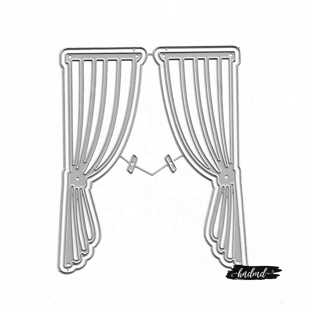 Steel Dies - Curtains (Set of 6 dies) XY357 steel cutting dies CraftAdda Steel Dies - Curtains (Set of 6 dies)