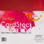 CrafTangles cardstock A4 (250 gsm) (Set of 10 sheets) - Ruby Red