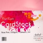 CrafTangles cardstock A4 (250 gsm) (Set of 10 sheets) - Rose Pink
