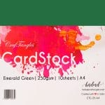 CrafTangles cardstock A4 (250 gsm) (Set of 10 sheets) - Emerald Green