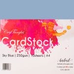 CrafTangles cardstock A4 (250 gsm) (Set of 10 sheets) - Sky Blue