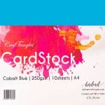 CrafTangles cardstock A4 (250 gsm) (Set of 10 sheets) - Cobalt Blue