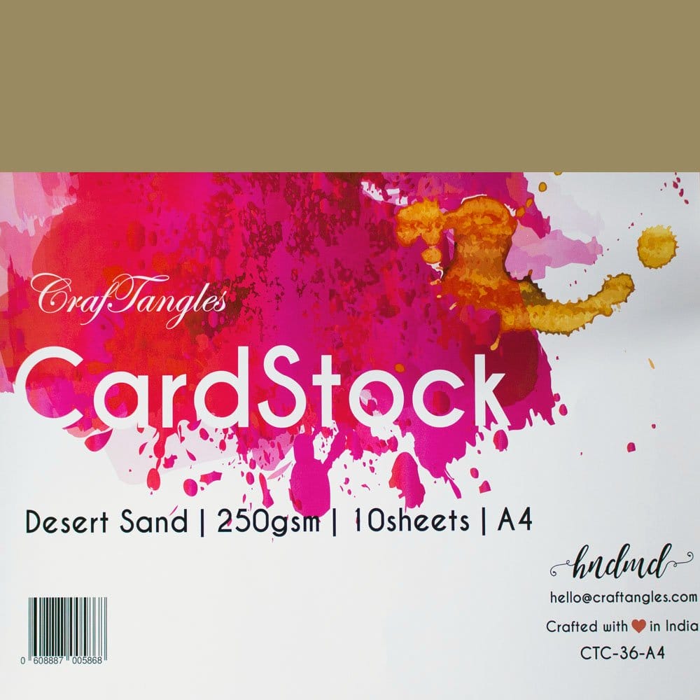 CrafTangles cardstock A4 (250 gsm) (Set of 10 sheets) - Desert Sand ctc 36 A4 desert sand A4 CrafTangles cardstock A4 (250 gsm) (Set of 10 sheets) - Desert Sand