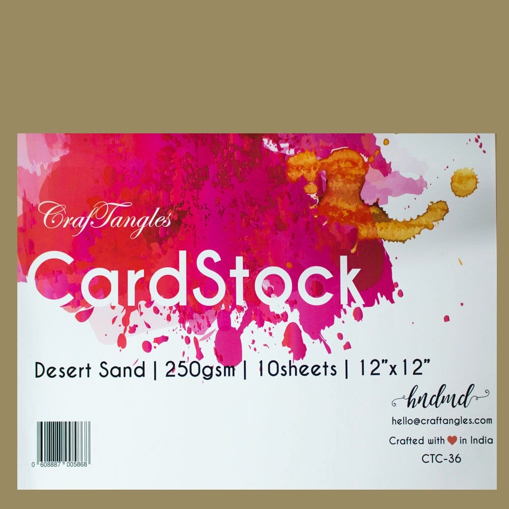 CrafTangles cardstock 12" by 12" (250 gsm) (Set of 10 sheets) - Desert Sand ctc 36 desert sand CrafTangles cardstock 12" by 12" (250 gsm) (Set of 10 sheets) - Desert Sand