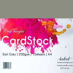 CrafTangles cardstock A4 (250 gsm) (Set of 10 sheets) - Earl Grey