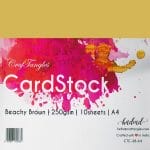 CrafTangles cardstock A4 (250 gsm) (Set of 10 sheets) - Beachy Brown