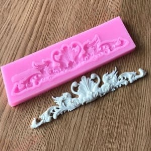 Flourish with Swans Silicone Clay Mould