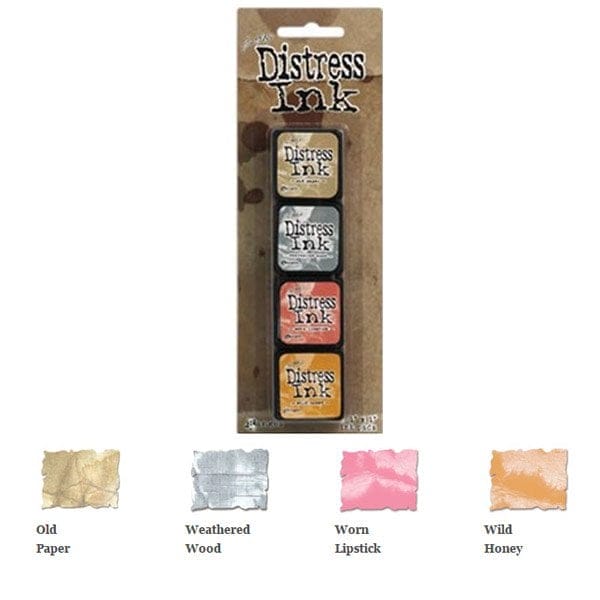 Tim Holtz Mini Distress Ink Pad Kit # 7 (Set of 4) ranger tim holtz distress mini ink pad kit 7 Tim Holtz Mini Distress Ink Pad Kit # 7 (Set of 4)