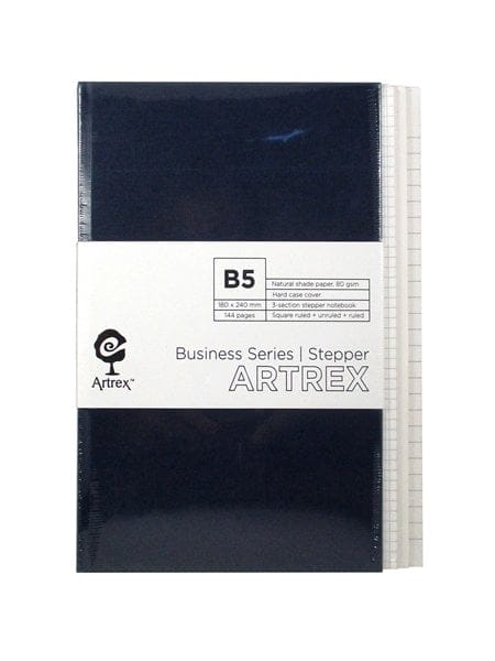 Artrex 80 gsm B5 3 - Section Stepper Notebook (Business Series)