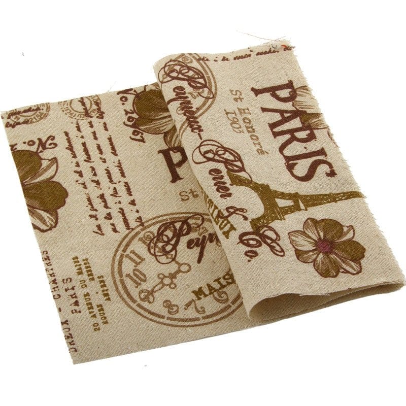 Printed Fabric - Vintage Paris Travel