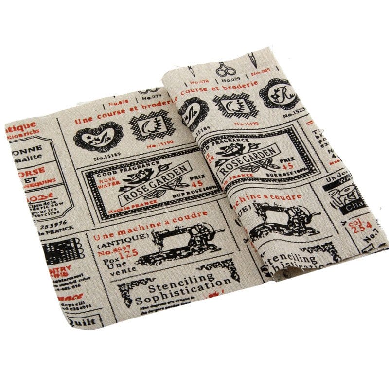 Printed Fabric - Vintage Advertisements