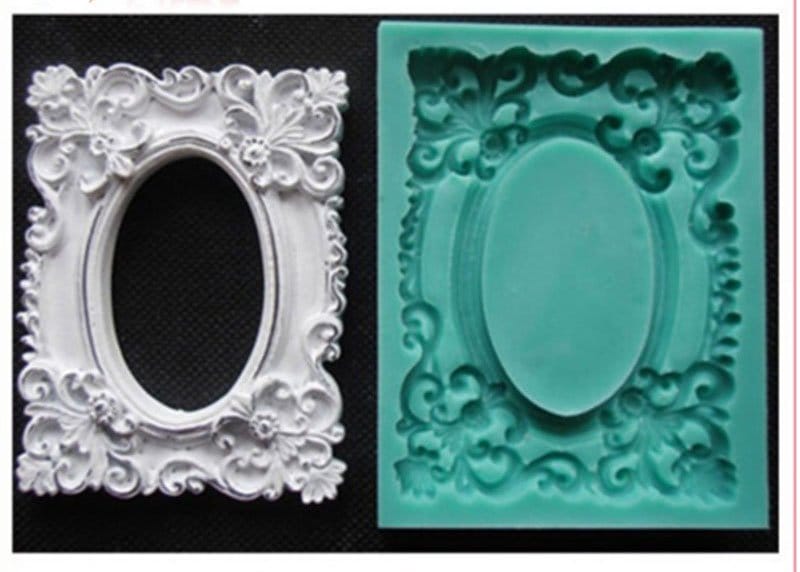 Orante rectangle frame Silicone Clay Mould - CAMOLD344 - CraftAdda