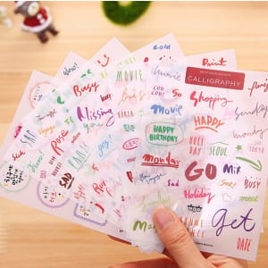 Set of 6 Stickers - Sentiments