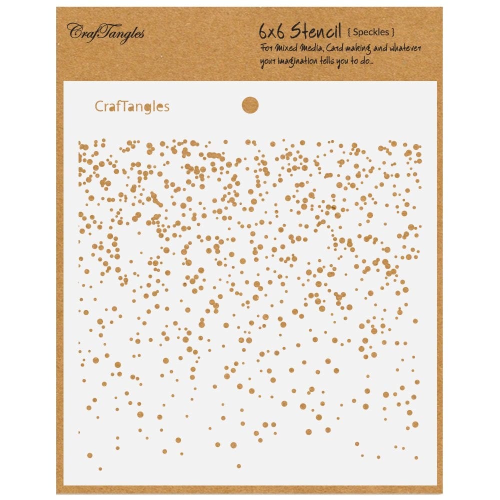 CrafTangles 6"x6" Stencil - Speckles CTCS49 craftangles stencils speckles CrafTangles 6"x6" Stencil - Speckles