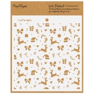 CrafTangles 6"x6" Stencil - Christmas Background
