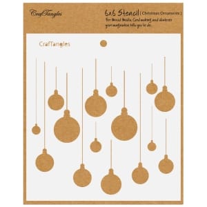 CrafTangles 6"x6" Stencil - Christmas Ornaments