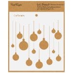 CrafTangles 6"x6" Stencil - Christmas Ornaments