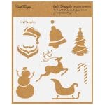 CrafTangles 6"x6" Stencil - Christmas Elements