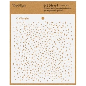 CrafTangles 6"x6" Stencil - Confetti Background