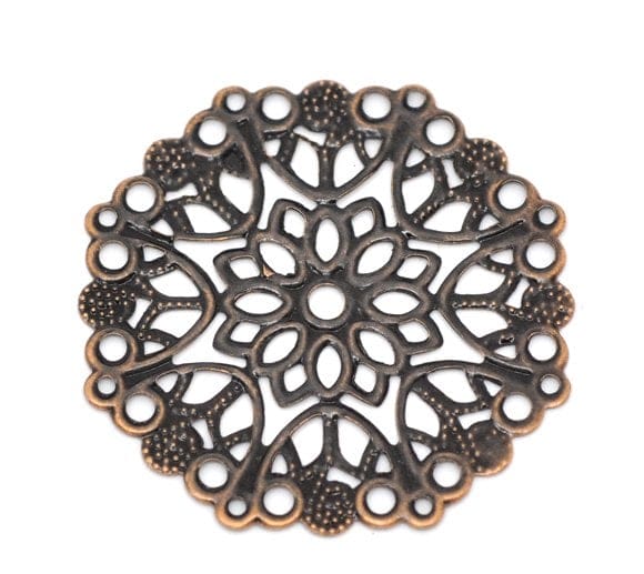 Mandala metal filigree for Mini Album (Set of 10 pcs) - Antique Bronze finish