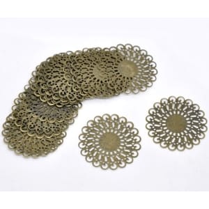 Round metal filigree for Mini Album (Set of 10 pcs)