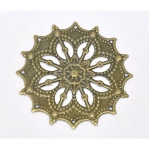 Round antique metal filigree for Mini Album (Set of 10 pcs)