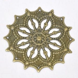 Round antique metal filigree for Mini Album (Set of 10 pcs)